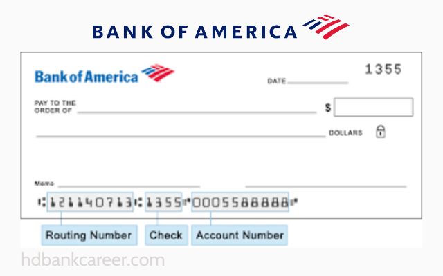 Bank of America Routing Number Is Here 121000358