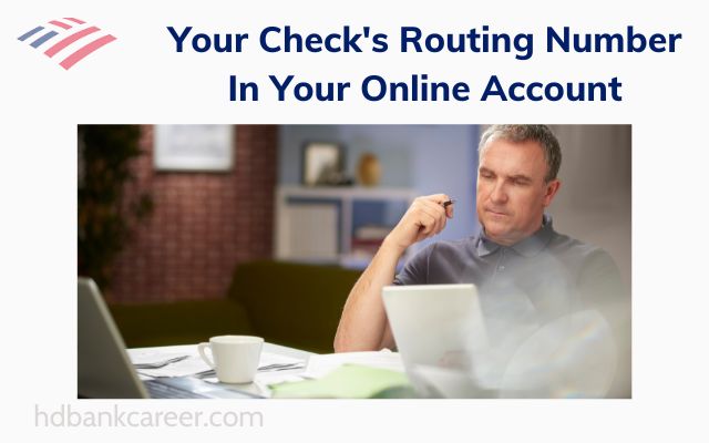 Your Check's Routing Number In Your Online Account