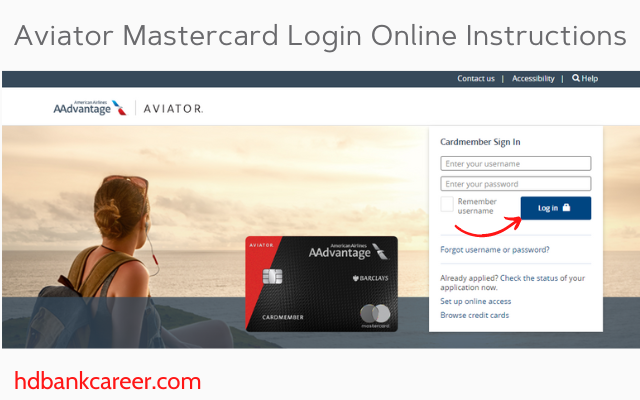 Aviator Mastercard Login Online Instructions