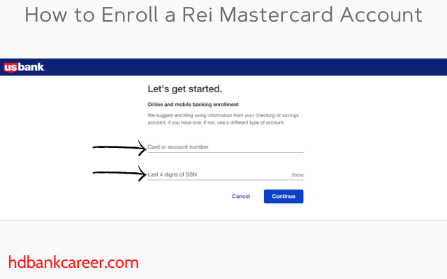 How to Enroll a Rei Mastercard Account
