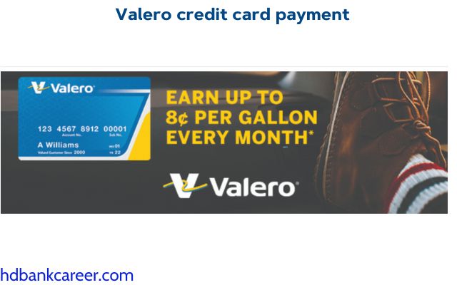 Valero credit card payment