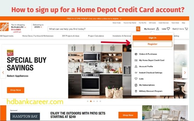 How to sign up for a Home Depot Credit Card account?