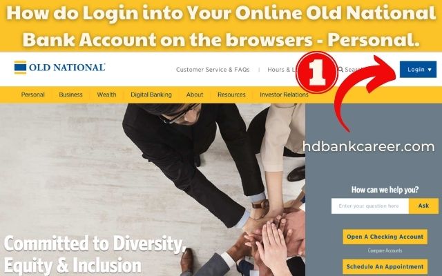 Login into Your Online Old National Bank Account on the browsers for personal