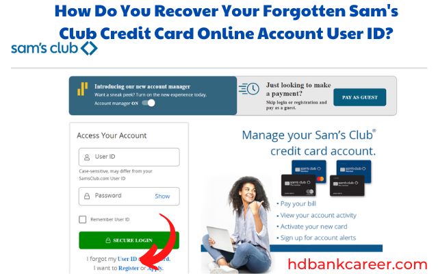 Recovering Your Forgotten Sam's Club Credit Card Online Account User ID