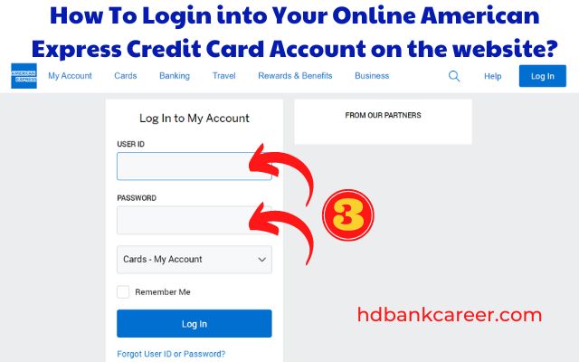 Login into Your Online American Express Credit Card Account on the website