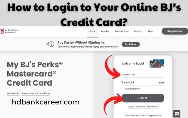 Login to Your Online BJ’s Credit Card