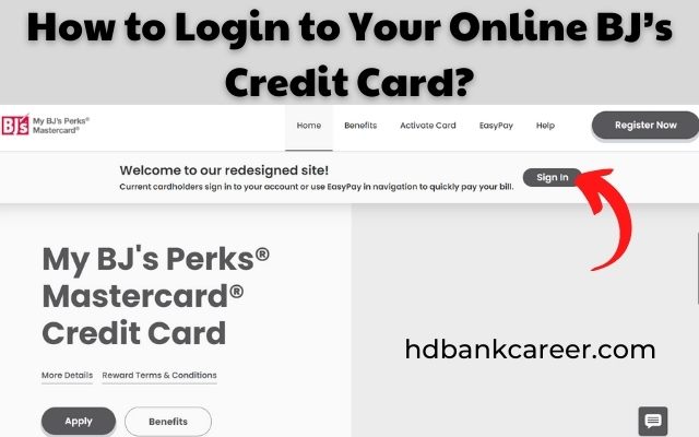 Login to Your Online BJ’s Credit Card