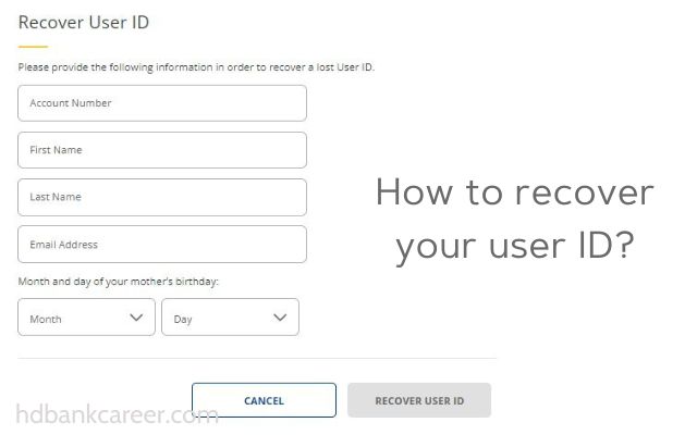 How to recover your user ID?
