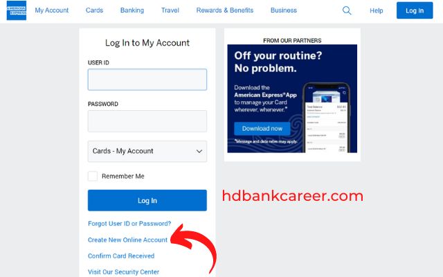 Registering for Your Online American Express Credit Card Account