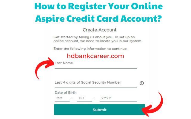 Registering for Your Online Aspire Credit Card Account