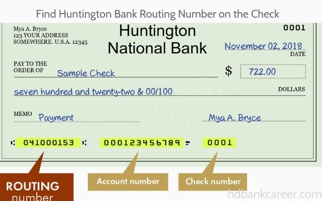 Huntington Bank Routing Number: How to Find Them?