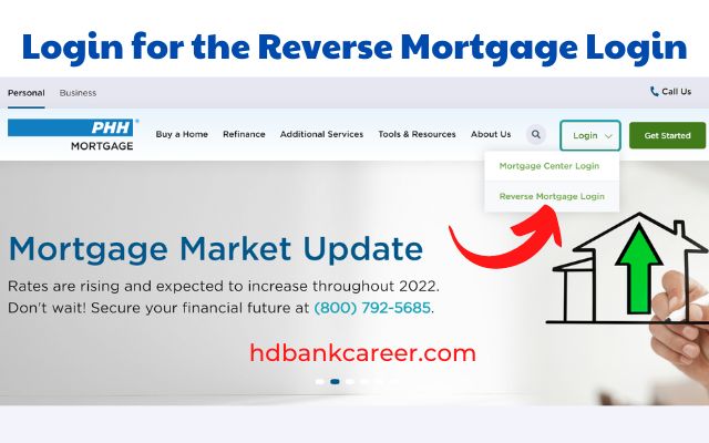 Login for the Reverse Mortgage on the website