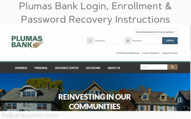 Plumas Bank Login, Enrollment & Password Recovery Instructions