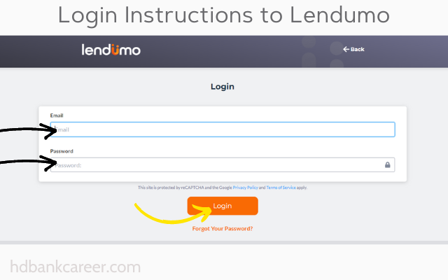Login Instructions to Lendumo