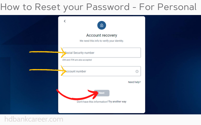 How to Reset your Password - For Personal