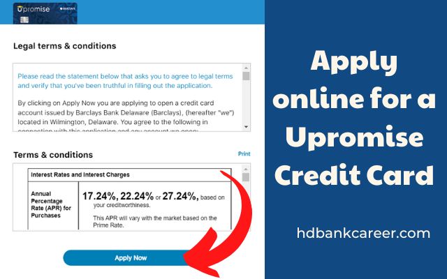 Apply online for a Upromise Credit Card