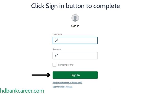 Click Sign in button to complete