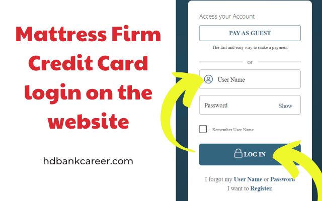 Mattress Firm Credit Card login on the website