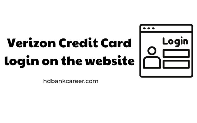 Verizon Credit Card login on the website