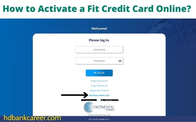 How to Activate a Fit Credit Card Online? 