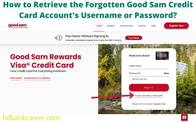 How to Retrieve the Forgotten Good Sam Credit Card Account