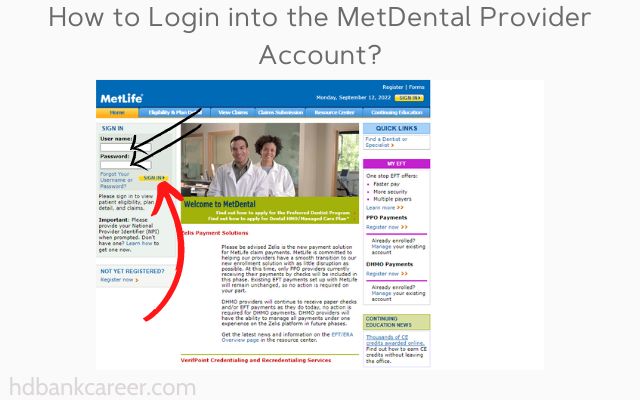 How to Login into MetDental Provider Account?