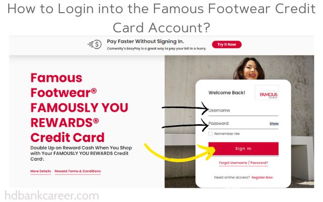 How to Login into the Famous Footwear Credit Card Account? 