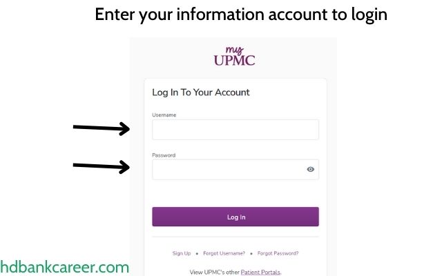 Enter your information account to login
