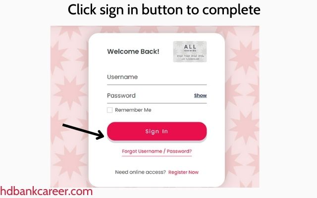 Click sign in button to complete