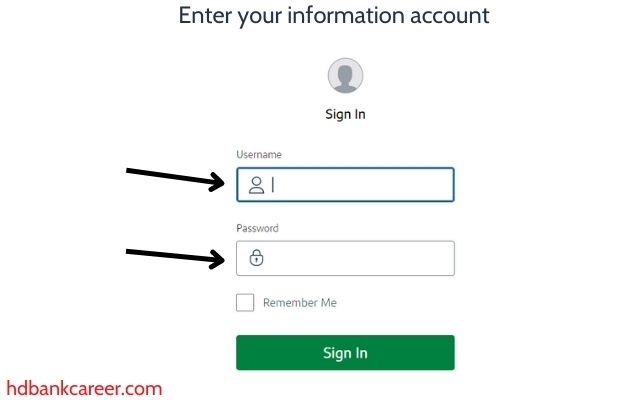 Enter your information account