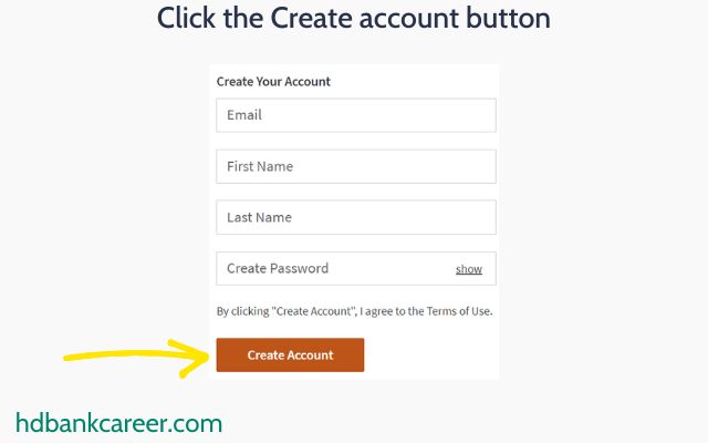 Click the Create account button