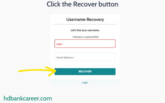 Click the Recover button