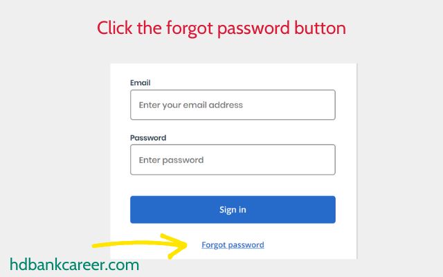 Click the forgot password button