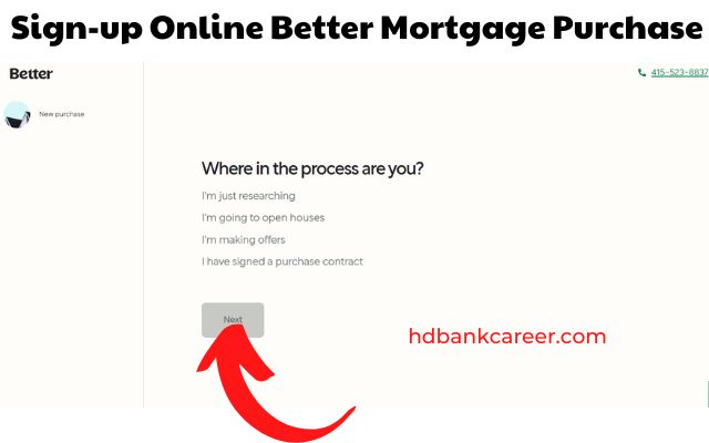 Sign up Online Better Mortgage Account