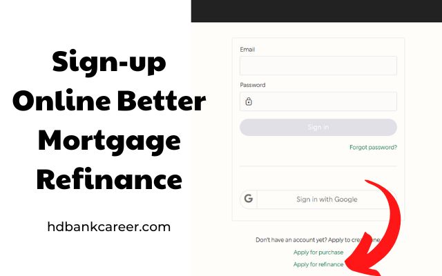 Sign up Online Better Mortgage Refinance