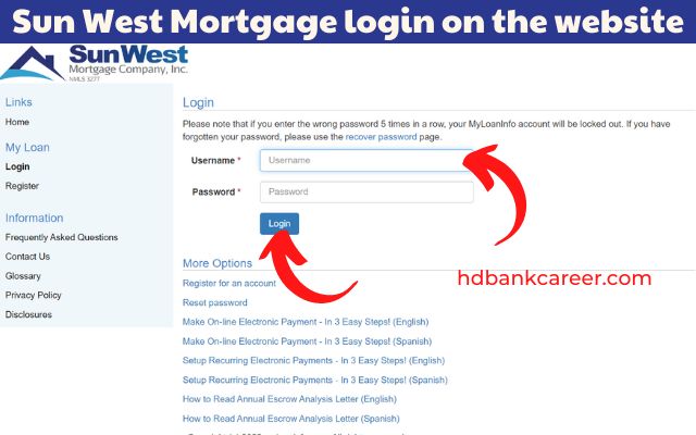 Sun West Mortgage Login, registration, Make Your Payment, Customer Service
