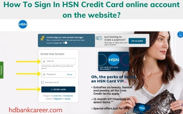 How To Sign In HSN Credit Card online account on the website?