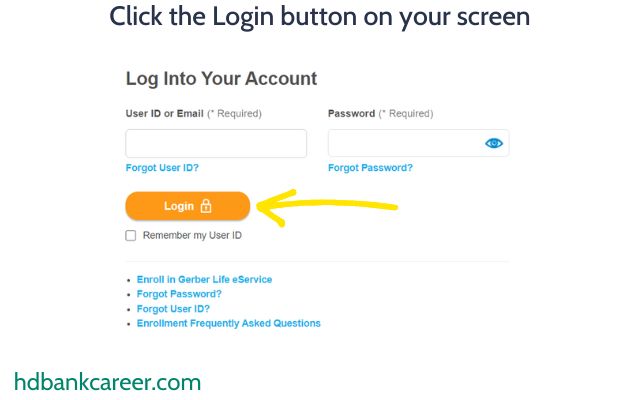 Click the Login button on your screen