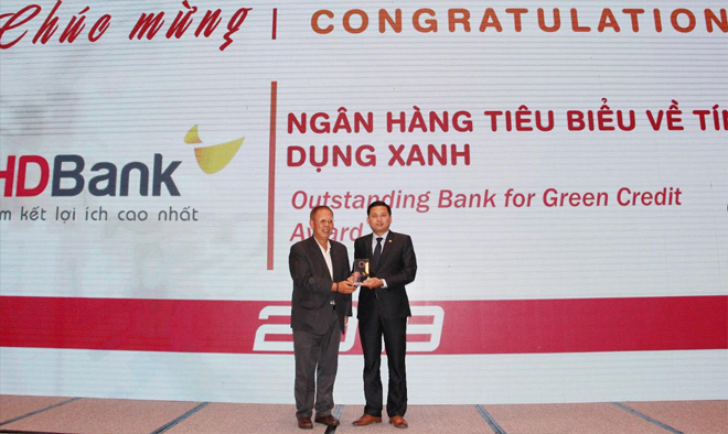 HDBank nhận giải Ngân hàng tiêu biểu về Tín dụng Xanh